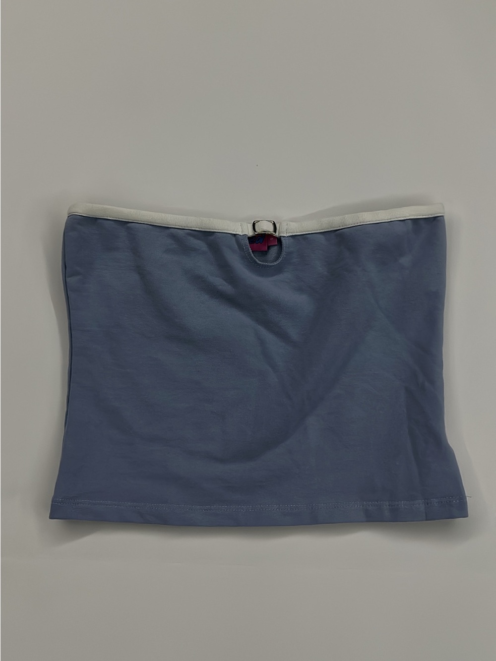 Edikted Strapless Lavender Crop Tube Top with White Trim